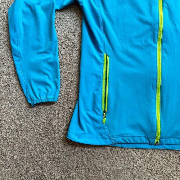 Marmot Jacket Womens Large Full Zip Mock Neck Running Activewear Blue Pockets - Picture 6 of 12